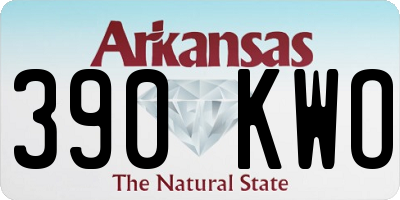 AR license plate 390KWO