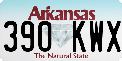 AR license plate 390KWX