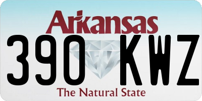 AR license plate 390KWZ
