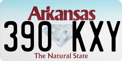 AR license plate 390KXY