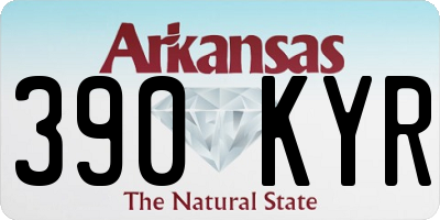 AR license plate 390KYR
