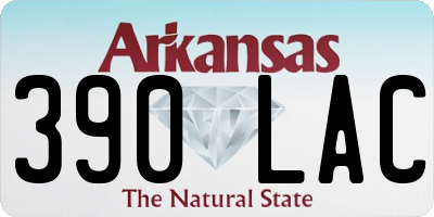 AR license plate 390LAC
