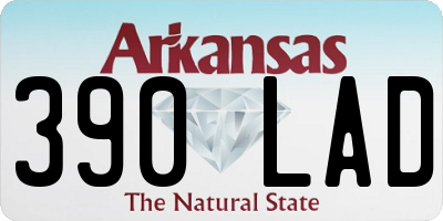 AR license plate 390LAD