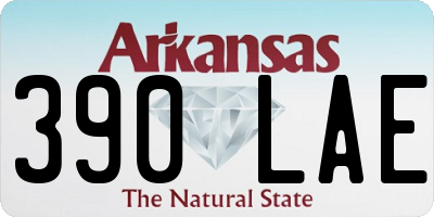 AR license plate 390LAE