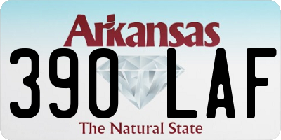 AR license plate 390LAF