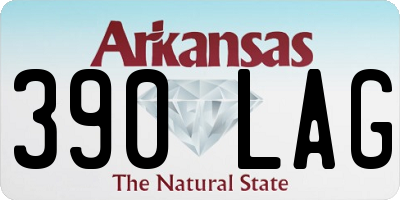 AR license plate 390LAG
