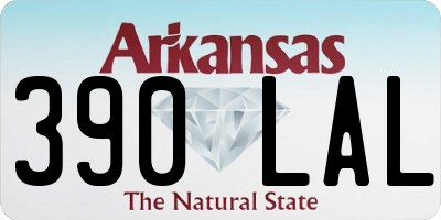 AR license plate 390LAL
