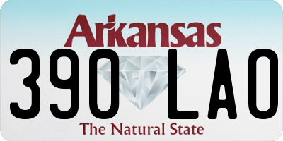 AR license plate 390LAO
