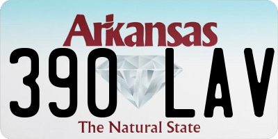 AR license plate 390LAV