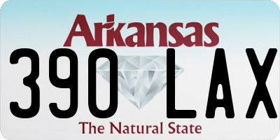 AR license plate 390LAX