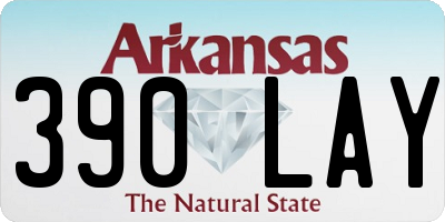 AR license plate 390LAY