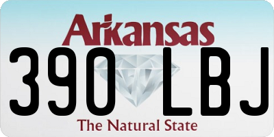 AR license plate 390LBJ