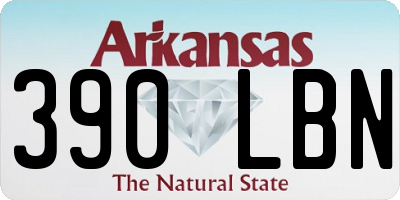 AR license plate 390LBN