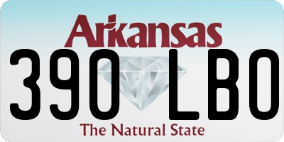AR license plate 390LBO