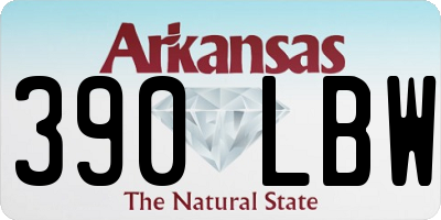 AR license plate 390LBW