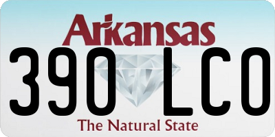 AR license plate 390LCO