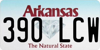 AR license plate 390LCW