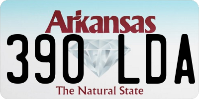 AR license plate 390LDA