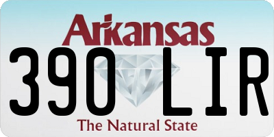 AR license plate 390LIR