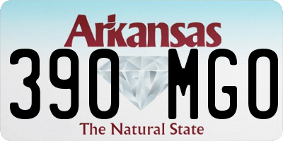 AR license plate 390MGO