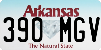 AR license plate 390MGV