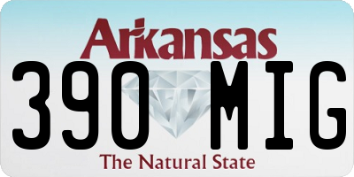 AR license plate 390MIG