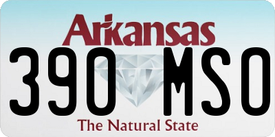 AR license plate 390MSO