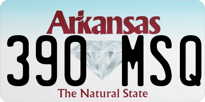 AR license plate 390MSQ