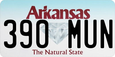 AR license plate 390MUN
