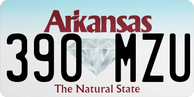 AR license plate 390MZU