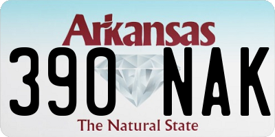 AR license plate 390NAK