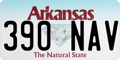 AR license plate 390NAV