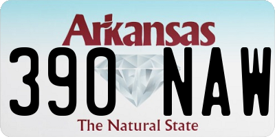 AR license plate 390NAW