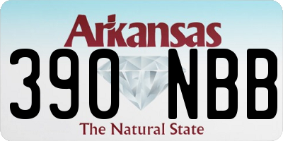 AR license plate 390NBB