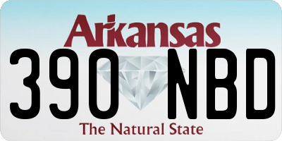AR license plate 390NBD