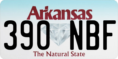 AR license plate 390NBF