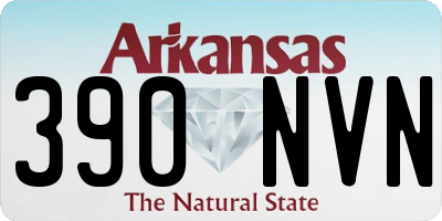 AR license plate 390NVN