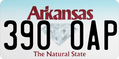 AR license plate 390OAP