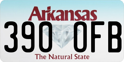 AR license plate 390OFB