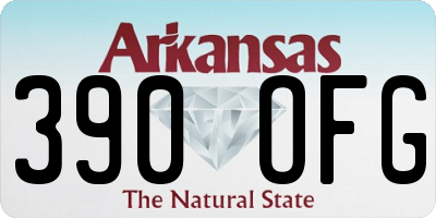AR license plate 390OFG