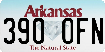 AR license plate 390OFN