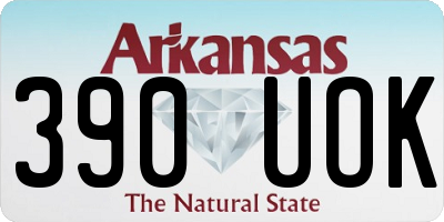 AR license plate 390UOK