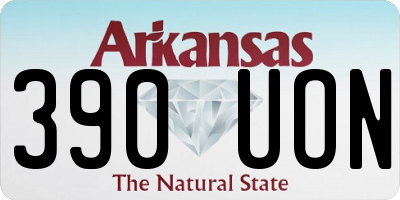 AR license plate 390UON