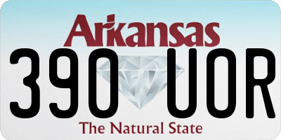 AR license plate 390UOR