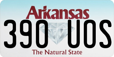 AR license plate 390UOS