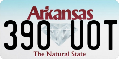 AR license plate 390UOT