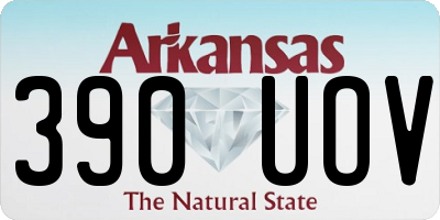 AR license plate 390UOV