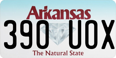 AR license plate 390UOX