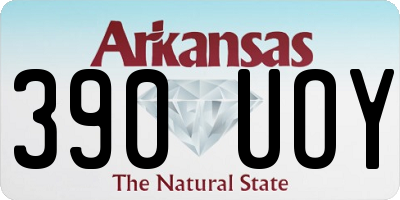 AR license plate 390UOY
