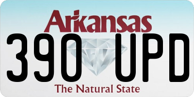 AR license plate 390UPD